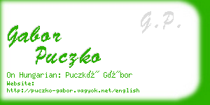 gabor puczko business card